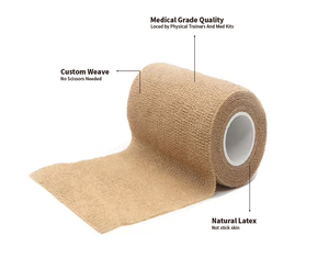 Bande de sport auto-adhésive beige respirante et imperméable pour poignet et cheville – Consommables médicaux - Product Image 2