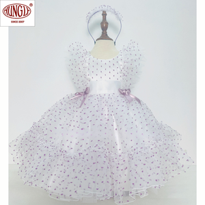 Venta al por mayor adorable bebé vestido de Nochebuena con capas punto color decoración silueta - Product Image 4