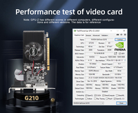 Carte graphique TISHRIC SZMZ G210 1GB DDR3 PCI-E X16 64 bits pour PC multimédia de bureau à domicile