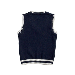 VSCOO personalizado de alta calidad uniforme escolar cuello en V sin mangas tejido suéter <span class=keywords><strong>chaleco</strong></span> para la temporada de otoño - Product Image 2