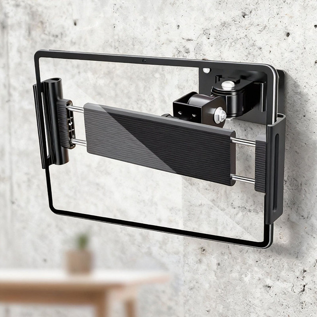 Adjustable Aluminum Tablet Wall Mount Ipad&Cell Phone Holder Accessories Cell Phone Bracket 360Degree Rotation