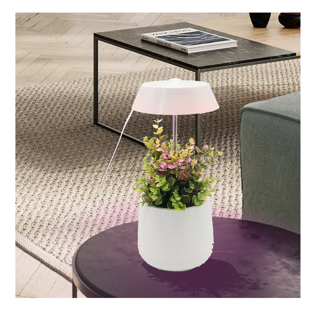 Loyalshine Minigarden สมาร์ทสวนหม้อชาวไร่สวนในร่มสมาร์ทGrow Light KitสําหรับHome Officeสแตนเลสโมเดิร์นABS