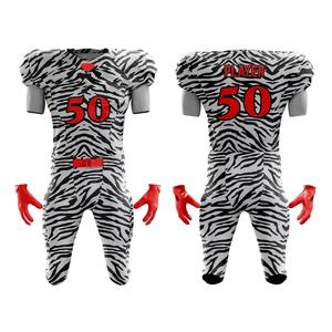 Uniforme de Fútbol Americano Sublimado 100% Poliéster Personalizado para Hombre, con Parte Delantera Corta de Tela Transpirable - Product Image 5