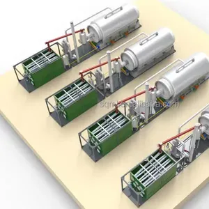 Alto rendimento do óleo sucata modular plástico refino pirólise planta 10 ton capacidade