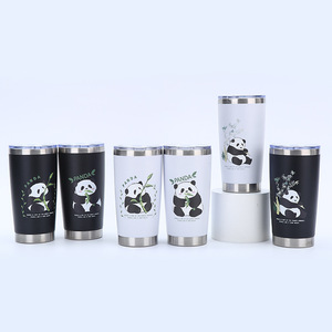 Thermos en acier inoxydable 304 de 20oz, gobelet isolé sous vide à <span class=keywords><strong>double</strong></span> <span class=keywords><strong>paroi</strong></span>, <span class=keywords><strong>panda</strong></span> mignon, <span class=keywords><strong>tasse</strong></span> à café, tyran de glace - Product Image 2