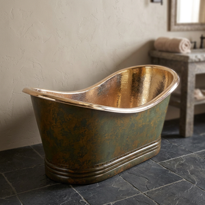 Baignoire rectangulaire classique en cuivre, design élégant, prix de gros - Indian Home Crafts - Product Image 1