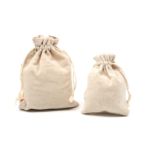 Petite pochette écologique réutilisable en coton biologique avec cordon de serrage et logo - Product Image 3