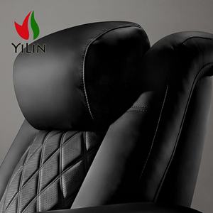 VIP 시네마를위한 현대 전기 안락 의자 소파 고급스러운 빌라 파워 머리 받침 요추 지원 거실 용 블랙 극장 의자 - Product Image 5