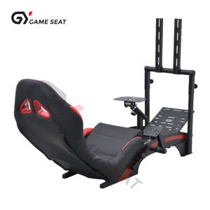 GY046-<span class=keywords><strong>4</strong></span> Asiento <span class=keywords><strong>de</strong></span> Cubo Plegable y Ajustable para <span class=keywords><strong>Simulador</strong></span> <span class=keywords><strong>de</strong></span> Carreras <span class=keywords><strong>de</strong></span> Autos, Cabina <span class=keywords><strong>de</strong></span> Videojuegos Virtuales en Negro para Logitech G25, G27, G29, G920 - Product Image 1