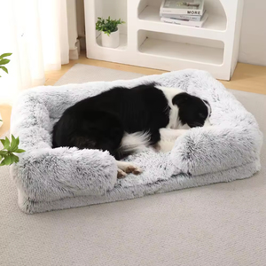 Cama para Mascotas de Felpa Lavable e Impermeable, Rectangular, con Base de Tela Oxford y Espuma Viscoelástica 3D en Forma de Huevo, con Peluche Sintético para Perros y Gatos - Product Image 1