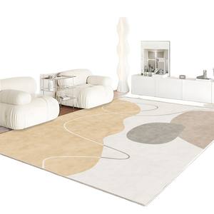 พรมรูปทรงสี่เหลี่ยมผืนผ้า รุ่น H-966-2 ลาย Abstract ผลิตจากวัสดุเลียนแบบขนแคชเมียร์ กันลื่น เหมาะสำหรับห้องนั่งเล่นและทางเข้าบ้าน - Product Image 2