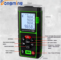Télémètre laser numérique Dongming, outil de mesure portable, lumière LED blanche, piles AAA, pour la construction