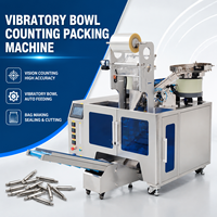 Machine vibratoire de comptage, d'emballage et de scellage pour vis, écrous et clips alimentaires - Emballage plastique multi-produits en sacs mixtes avec moteur électrique
