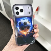 Coque de téléphone imprimée époxy couleur noire 3 en 1 pour iPhone 15 pro 17 16 pro 16E 17 Pro Max 17 PRO 17 AIR