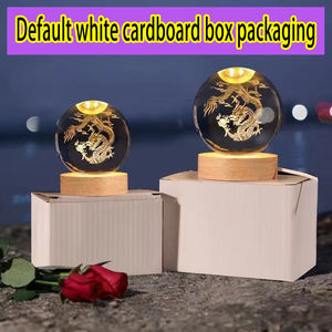 Luce Notturna <span class=keywords><strong>Luna</strong></span> Luminosa per San Valentino, Sfera di Cristallo 3D, Regalo di Compleanno, Ornamento da Scrivania, Luce Atmosferica in Vetro Intagliato Personalizzato - Product Image 5