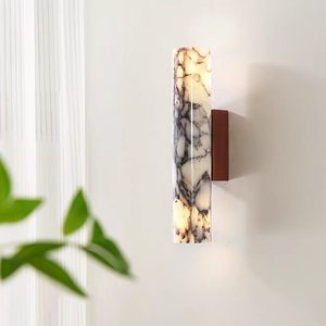 Lámpara de Pared de Mármol Natural Estilo Francés, Lámpara Moderna para Entrada, Sala de Estar, Dormitorio, Pasillo - Product Image 1