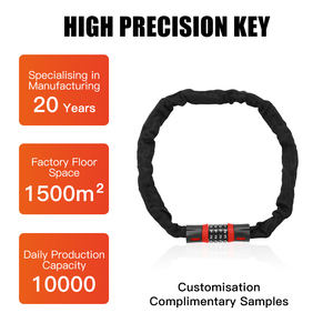 Jinda Cadenas Antivol à Combinaison 4 Chiffres Haute Sécurité 1000mm pour Vélo Moto Scooter - Product Image 4