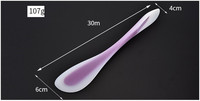 Grattoir en silicone écologique à double tête et double usage, cuillère multifonctionnelle translucide, outil de cuisson intégré pour la boulangerie