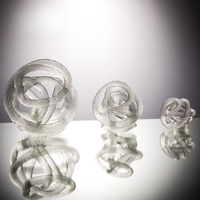 Ornements en verre torsadés faits à la main, style moderne et exquis, pour la décoration de bureau et de maison, cadeau de remerciement