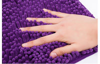 Tapis de bain moderne en chenille personnalisé, antidérapant, résistant à l'eau, absorbant, doux et moelleux pour la maison et l'hôtel