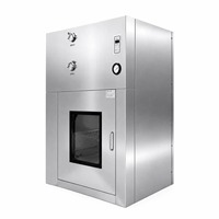 Boîtier de transfert électronique dynamique à double fenêtre pour salle blanche à flux laminaire, idéal pour hôpitaux et laboratoires
