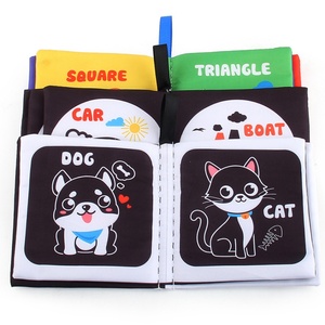 Libro de Tela para Bebés, Juguete de Actividades, Negro, Suave, con Sonido, Papel de Palma, Educativo, Ecológico, con Imágenes - Product Image 4
