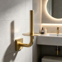 Tempat Tisu Toilet Dinding Mewah dari Baja Anti Karat, Tempat Gulungan Tisu untuk Kamar Mandi Hotel Vila