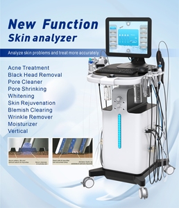 Appareil professionnel d'hydrodermabrasion <span class=keywords><strong>Hydra</strong></span> Vacuum avec analyseur de peau pour un nettoyage en profondeur, une exfoliation et un resserrement des pores - Product Image 2