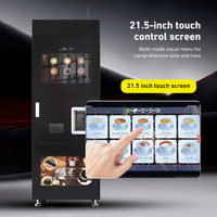 Distributeur automatique de café certifié CE, avec distribution de tasses, café fraîchement moulu, nettoyage automatique, vente directe d'usine