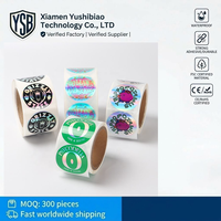 Pegatinas holográficas YSB a prueba de aceite, coloridas, con personajes de dibujos animados, duraderas, impermeables, en hojas de papel artístico, varios diseños.