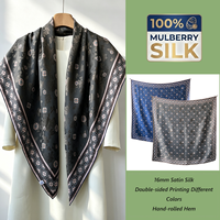 Châle en soie satinée roulé à la main, faible MOQ, 100 % soie de mûrier, imprimé numérique personnalisé, écharpe pour femme, enveloppe en soie personnalisable