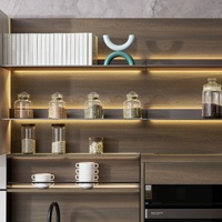 Ensemble de meubles de cuisine en bois de bouleau massif au design minimaliste et luxueux, table de bar, couleur et taille personnalisables, quartz/granite