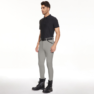 <span class=keywords><strong>Vente</strong></span> d'usine hommes équitation Leggings culotte équestre fait mince ajusté taille haute culotte équestre pour hommes avec poches - Product Image 3