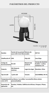 Projecteur LED Dot-52 à dissipation thermique, DC24V RGBW, pour jardin, bureau, couloir, commande personnalisée acceptée (petites commandes) - Product Image 2