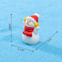 Figurines de bonhomme de neige miniatures en résine pour Noël, décorations de bonhomme de neige pour bricolage de Noël, artisanat, jardin féerique, décoration de maison de poupée