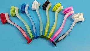 Brosses de nettoyage pour lave-vaisselle à long manche en plastique souple Syh1411, écologiques, avec ventouse TPRT - Product Image 6