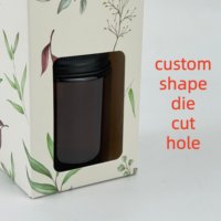 Boîte diffuseur de parfum pour voiture avec logo personnalisé en feuille d'or, emballage de luxe en carton avec fenêtre transparente