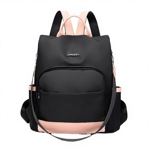Women's Lady PU & Nylon <b>Backpack</b> <b>Large</b> Capacity Water Resistant Casual Travel Rucksack for Teenage Girls High Quality - Product Image 1