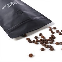 Pochette de café à fermeture éclair debout laminée par impression numérique avec logo imprimé personnalisé sac en plastique alimentaire étanche à l'humidité avec valve