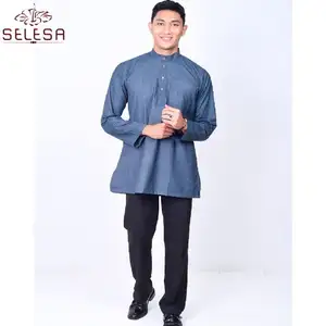 Camisa Para Hombres Stand Kraag Lange Mannen Dragen Stijl Match Kleur Jubah Kleding Kleding Islamitische Thobe Voor Mannen