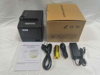 Printer Thermal Sistem POS HOP-H806 80mm dengan Antarmuka USB, Pemotong Otomatis Hitam, 203dpi, Kecepatan Cetak 160mm/s, Tersedia