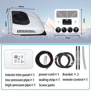 12V <b>24V</b> Roof-Mounted Integrated Parking Air Conditioner Acondicionado 12v Car Ac System <b>Battery</b> <b>24v</b> for Semi Truck Van - Product Image 3