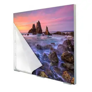 super slim 25mm thick frameless Fabric Light Box Flex Banner Cloth Graphic With Rubber Seal