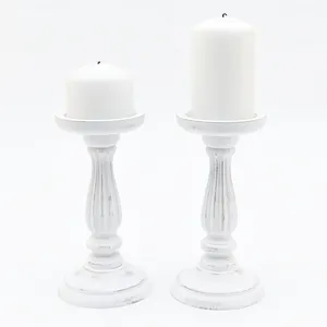 Chandelier <span class=keywords><strong>haut</strong></span> <span class=keywords><strong>en</strong></span> <span class=keywords><strong>bois</strong></span> blanc 2 tailles, 1 pièce, décoration de table quotidienne, mariage, église, Vintage - Product Image 1