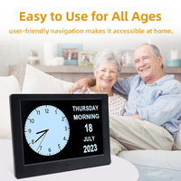 Horloge intelligente de 10.1 pouces Carte SD Lecture Vidéo et Photo Affichage de l'heure Réveil carré