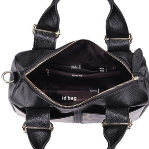 Borsa a Mano in Vera Pelle di Vacchetta con Patchwork Leopardato, 3 Modi di Uso, Grande Capacità, Lussuosa Borsa a Tracolla e a Spalla per Donna - Product Image 5