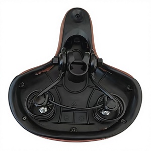 Selle de vélo Hongteng Brown Comfort avec ventilation et caractéristiques de sécurité pour adultes unisexes, utilisable en toutes saisons - Product Image 2