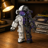 Ensemble de jouets de construction éducatifs DIY en plastique ABS, style industriel hardcore, astronaute mecha, avec 1000-1200 pièces