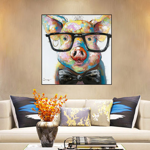 Quadro con maialino che indossa occhiali per la cameretta dei bambini, <span class=keywords><strong>poster</strong></span> artistici da tagliare - Product Image 5