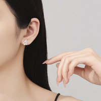 Boucles d'oreilles tendance en argent S925 plaqué or, motif sapin de Noël, pour femmes et jeunes filles, accessoires de fête Joyeux Noël, bijoux fantaisie